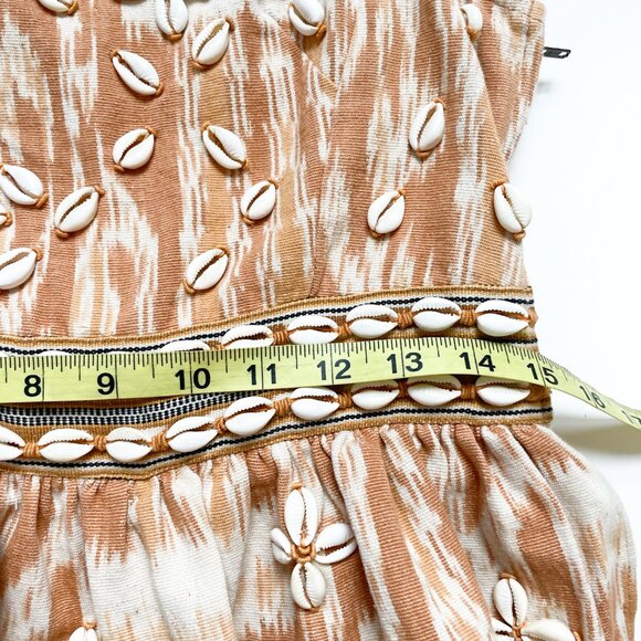 Ulla Johnson Valory Sea Shell Embroidered Ruffled Midi Dress Size 8 - Picture 11 of 13